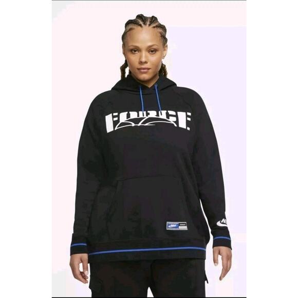 Nike Tops - Nike Sportswear Sz 3X Essential Women's Plus Force Hoodie DH1102-010 Black Ca16